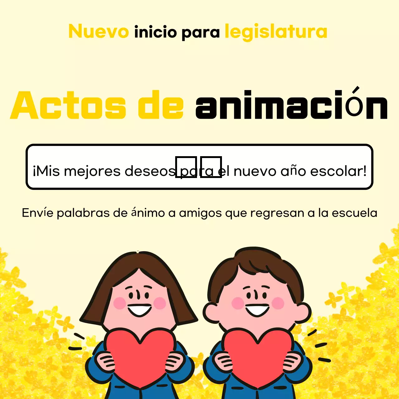 Evento amarillo de vuelta al cole