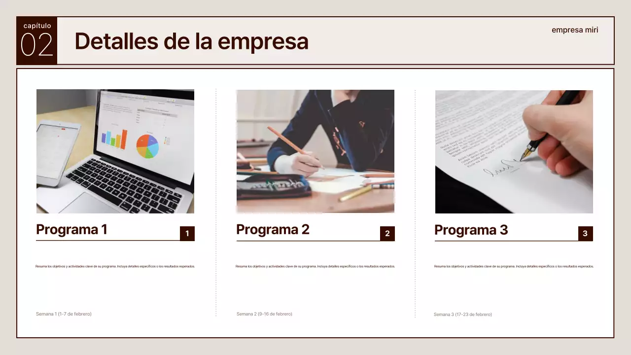 Descripción del informe Beige clean