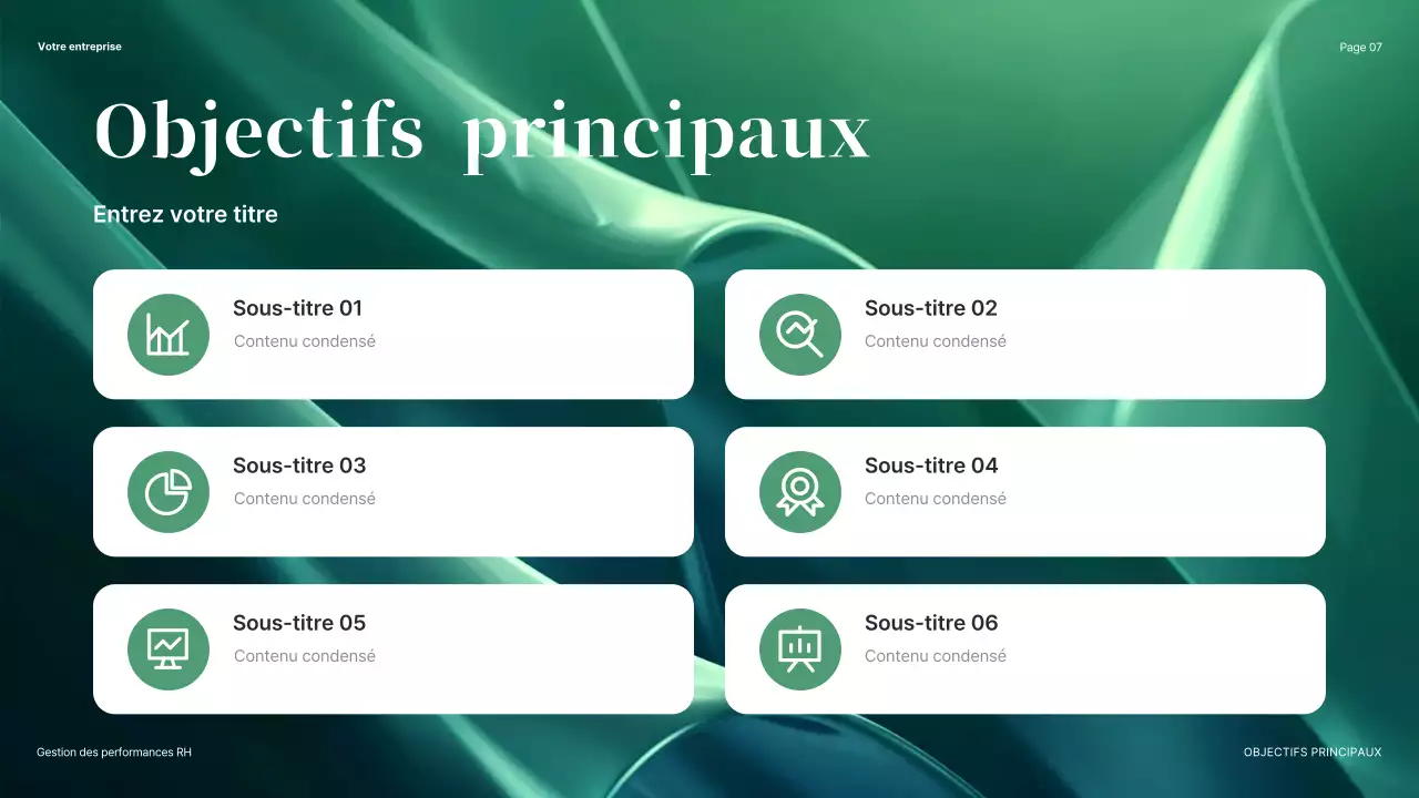 Présentation verte et moderne des RH