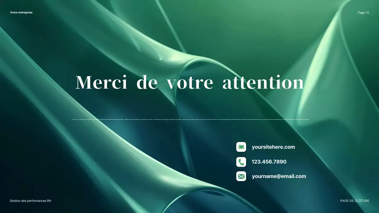 Présentation verte et moderne des RH