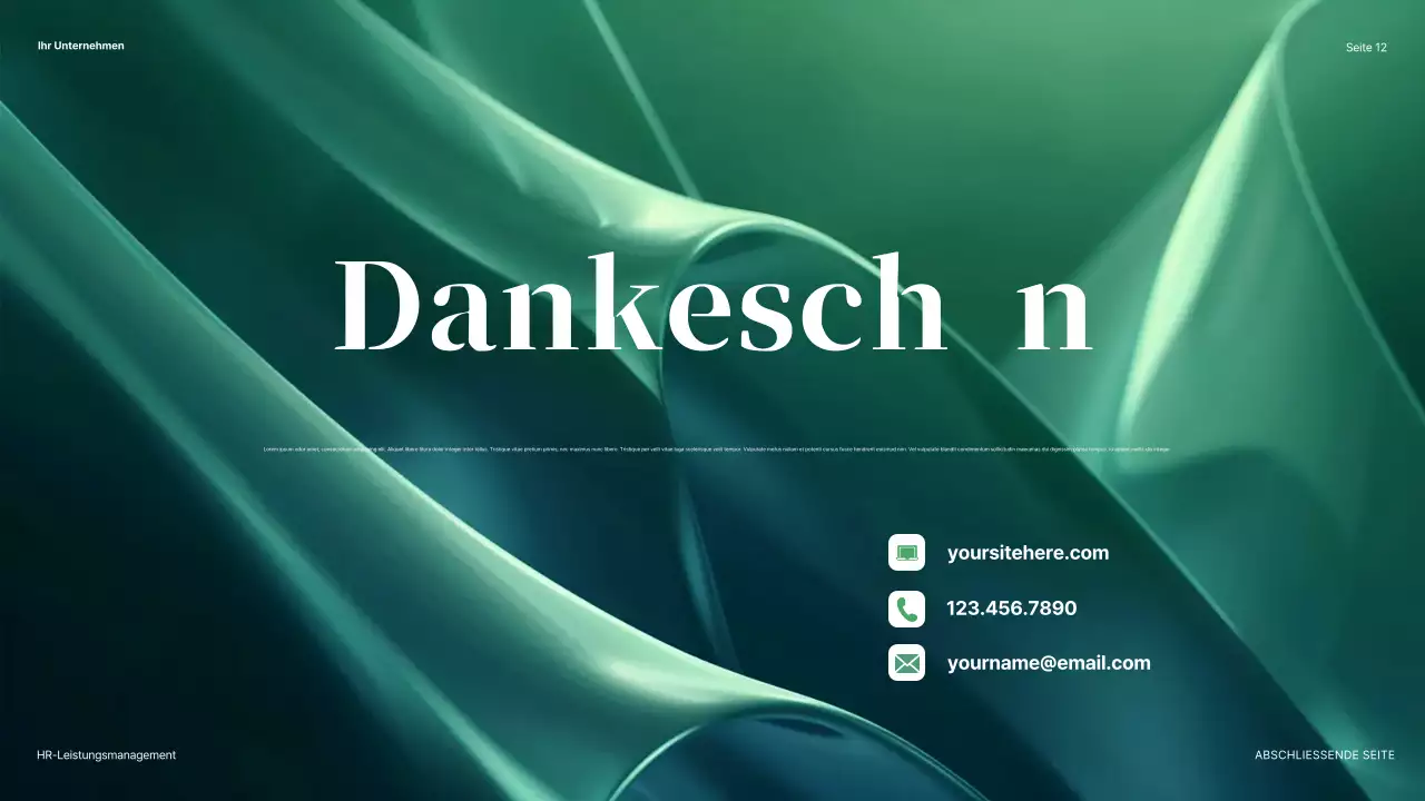 grüne moderne HR-Präsentation