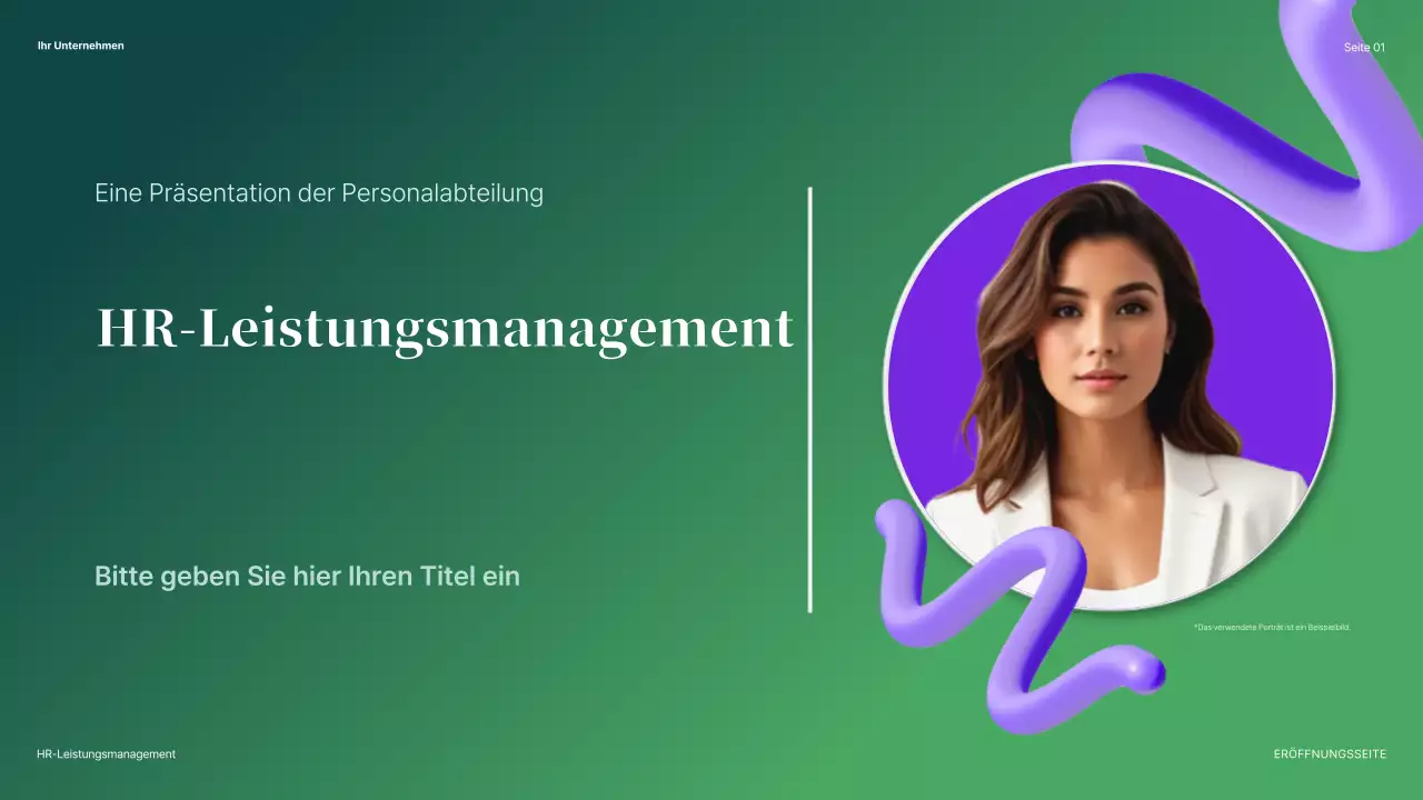 grüne moderne HR-Präsentation