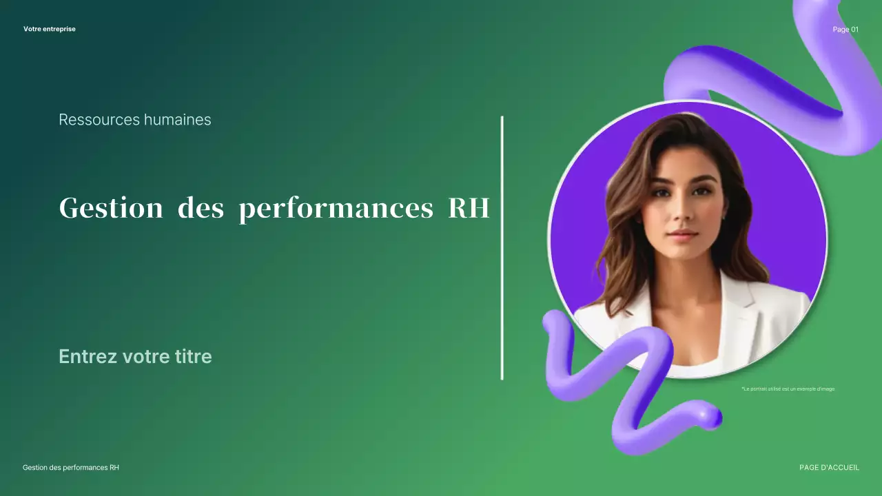 Présentation verte et moderne des RH