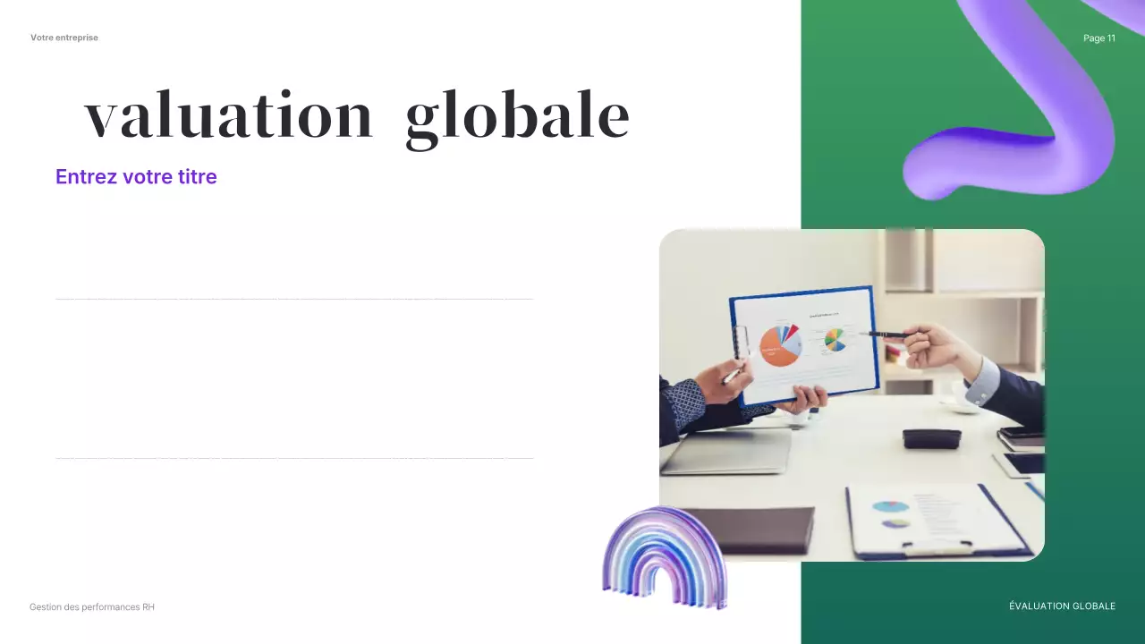 Présentation verte et moderne des RH