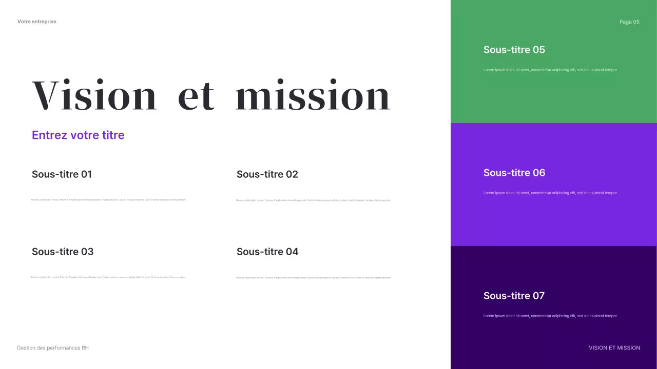 Présentation verte et moderne des RH