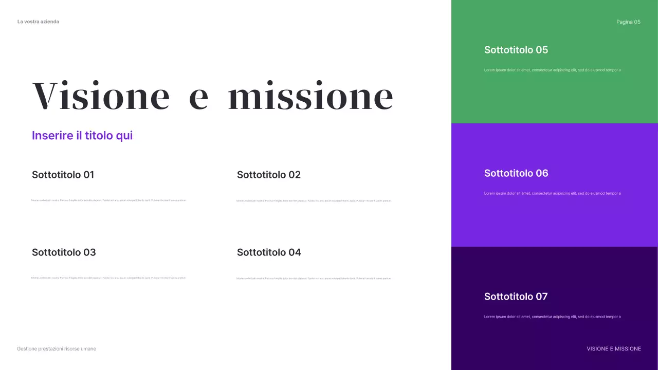 presentazione delle risorse umane moderne e verdi