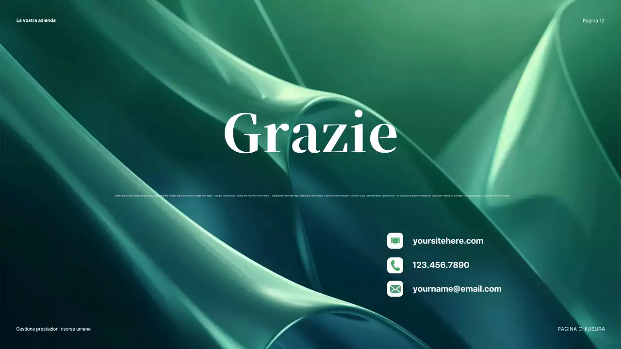 presentazione delle risorse umane moderne e verdi