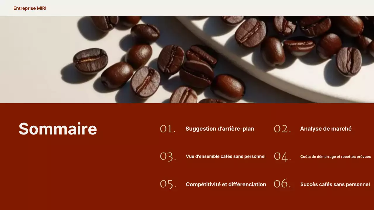 Proposition de café moderne beige