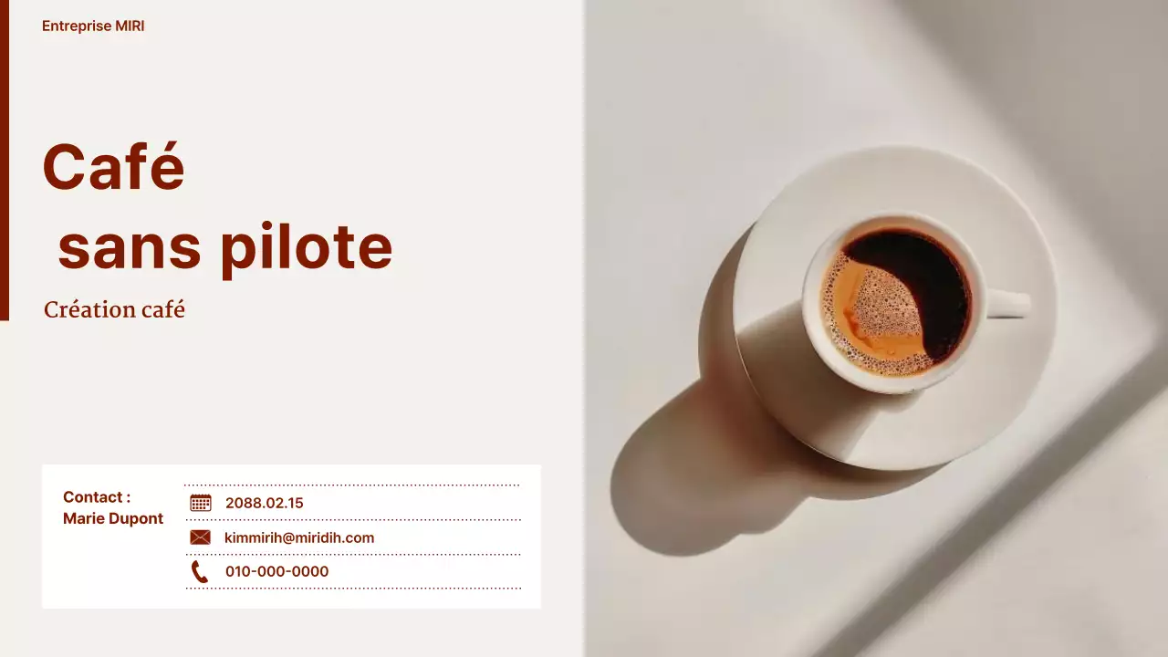 Proposition de café moderne beige