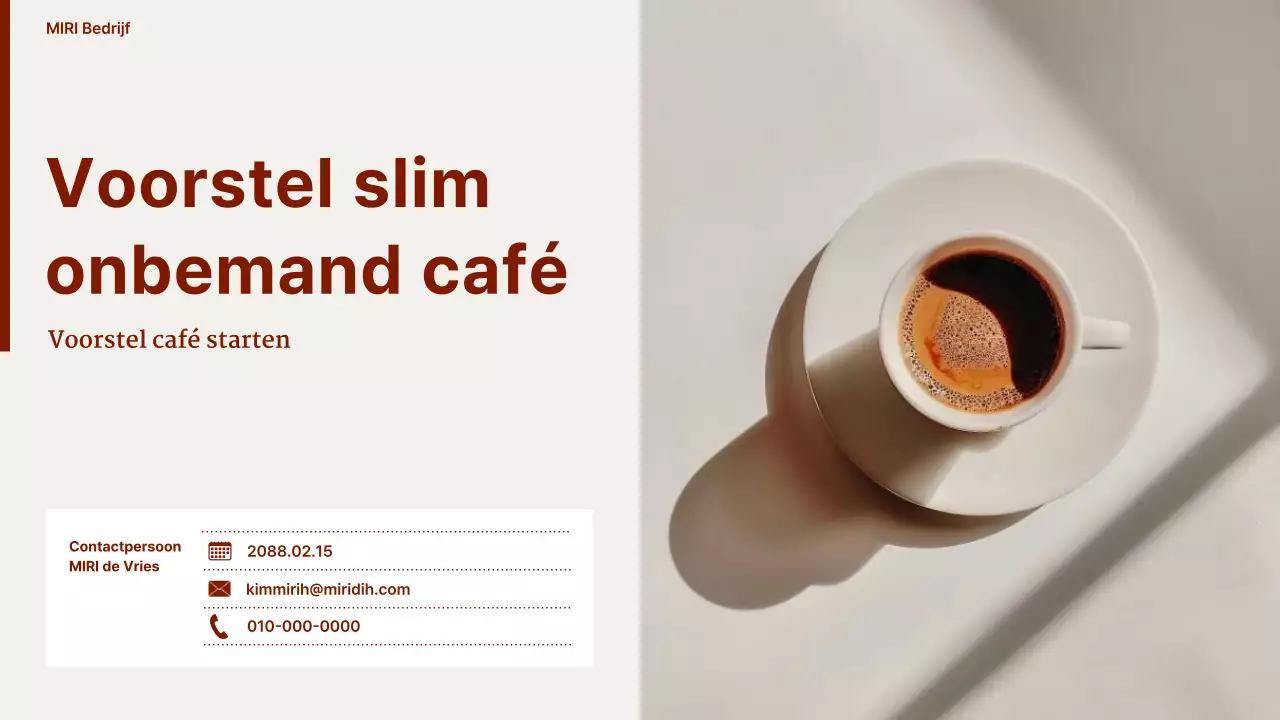 Beige Modern Café Voorstel