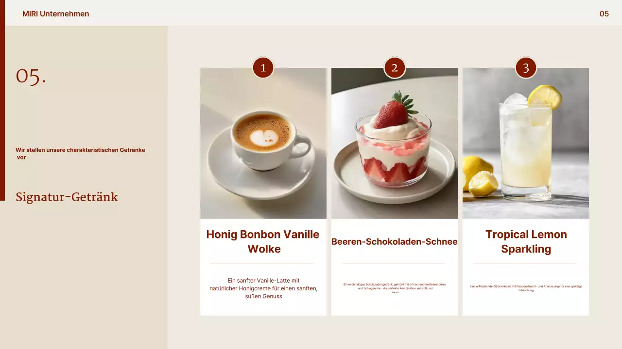 Beige Modern Cafe Vorschlag