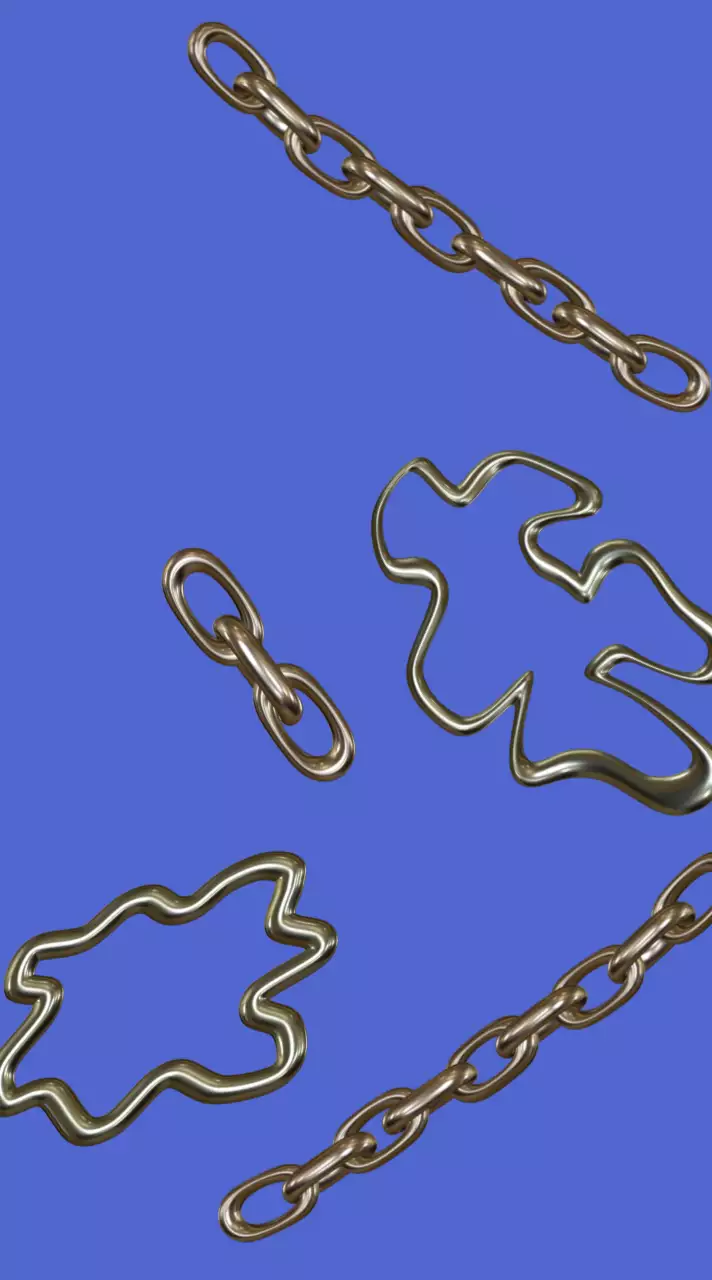 파랑 기하학 패션 광고