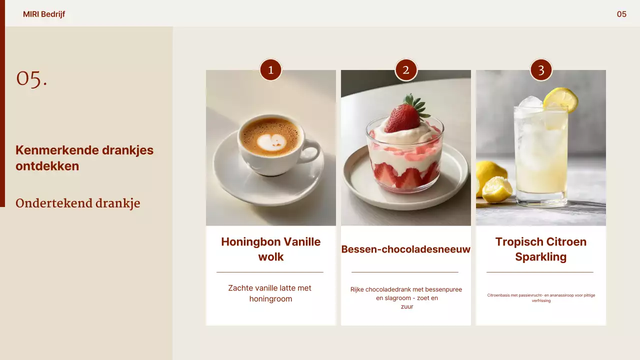 Beige Modern Café Voorstel