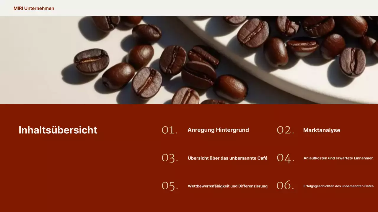 Beige Modern Cafe Vorschlag