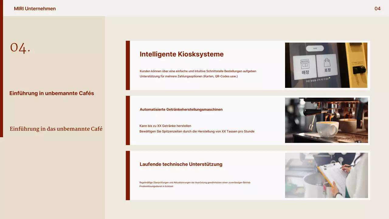 Beige Modern Cafe Vorschlag