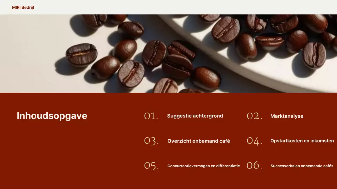 Beige Modern Café Voorstel