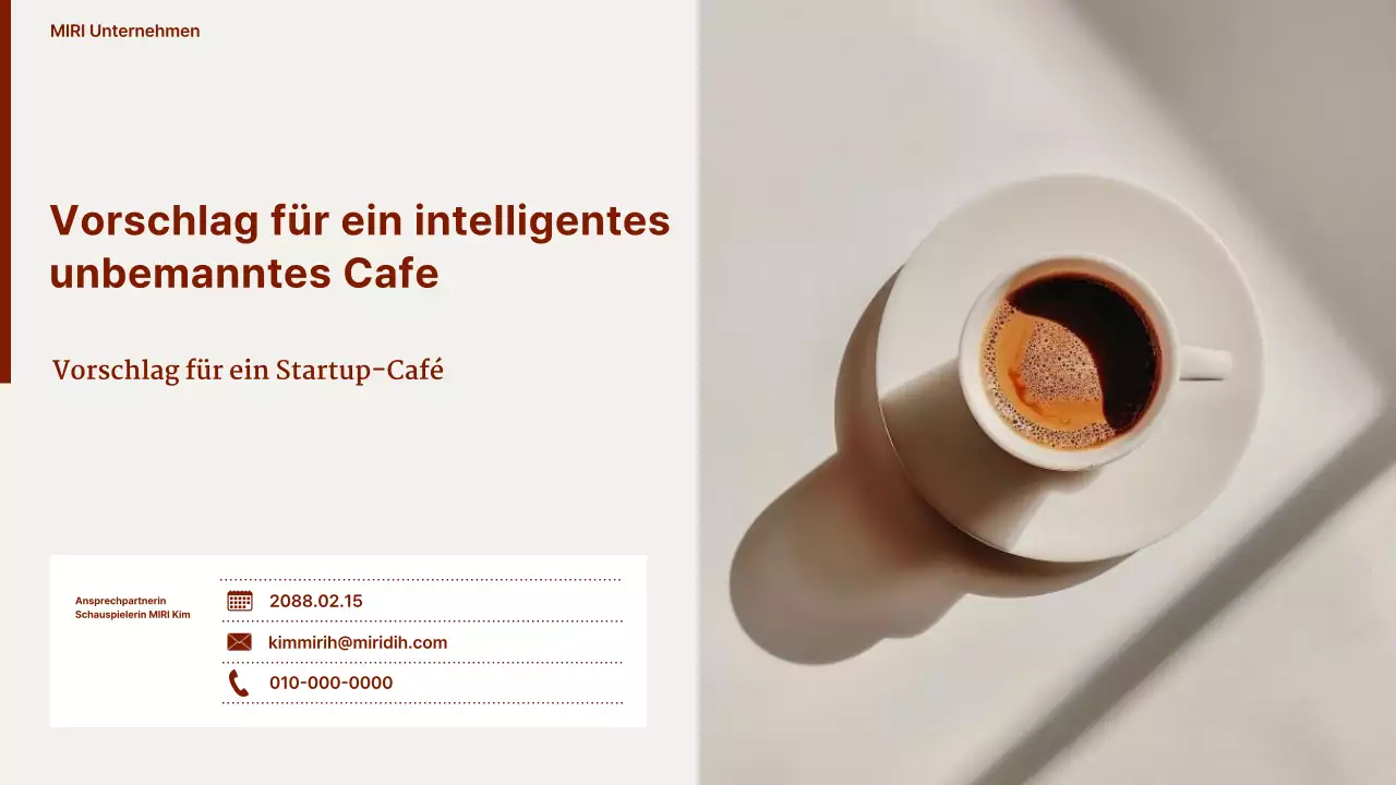 Beige Modern Cafe Vorschlag