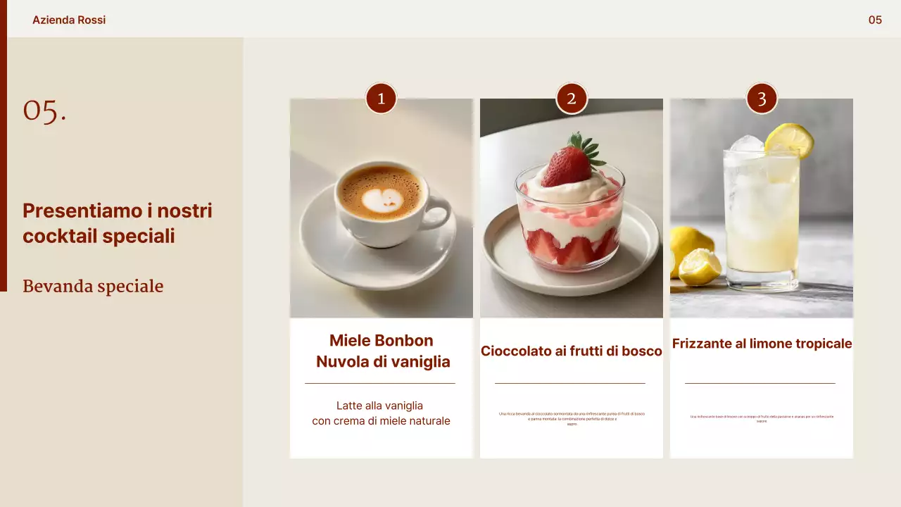 Proposta di caffè moderno beige