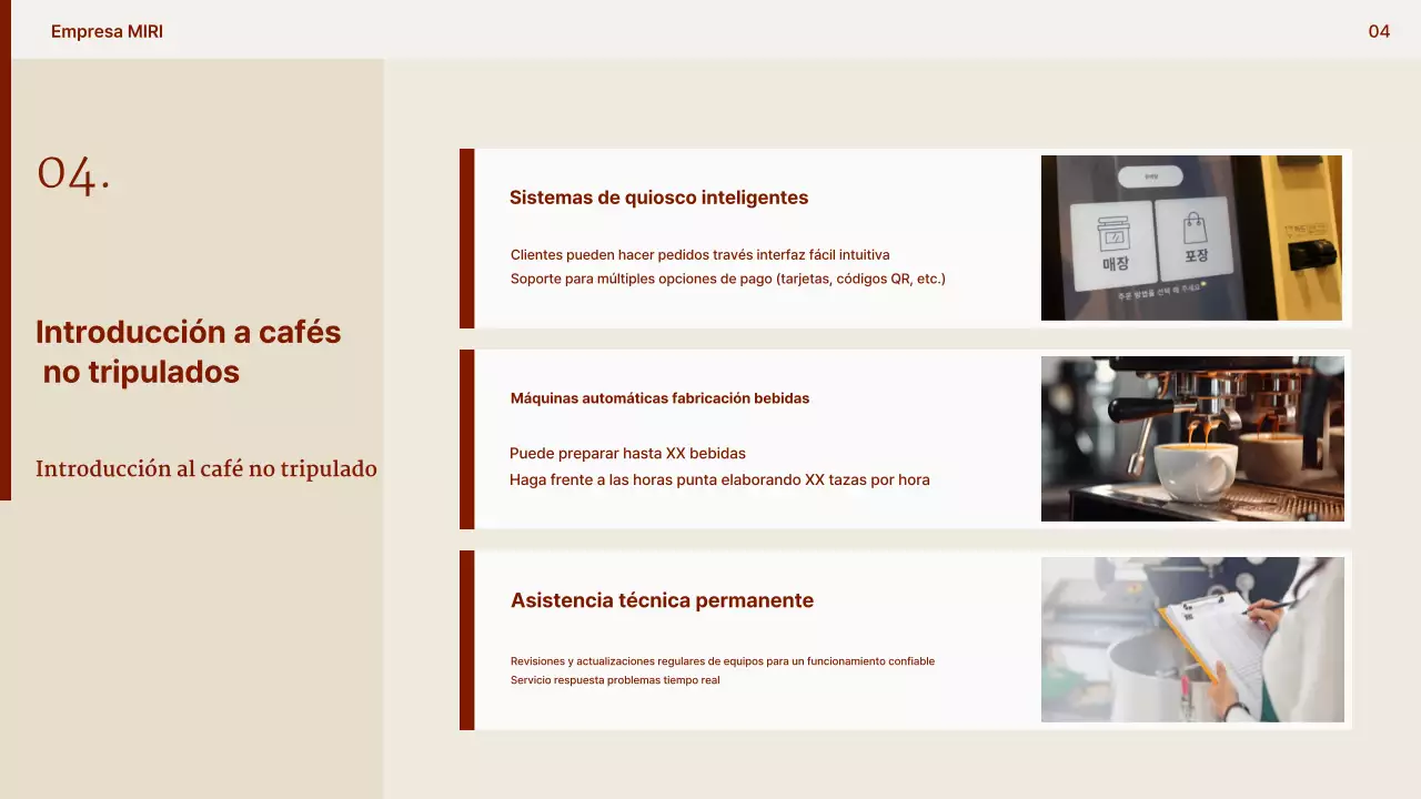 Propuesta de Cafetería Moderna Beige