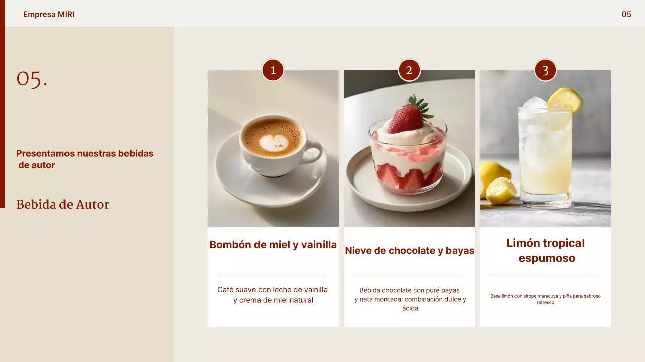 Propuesta de Cafetería Moderna Beige