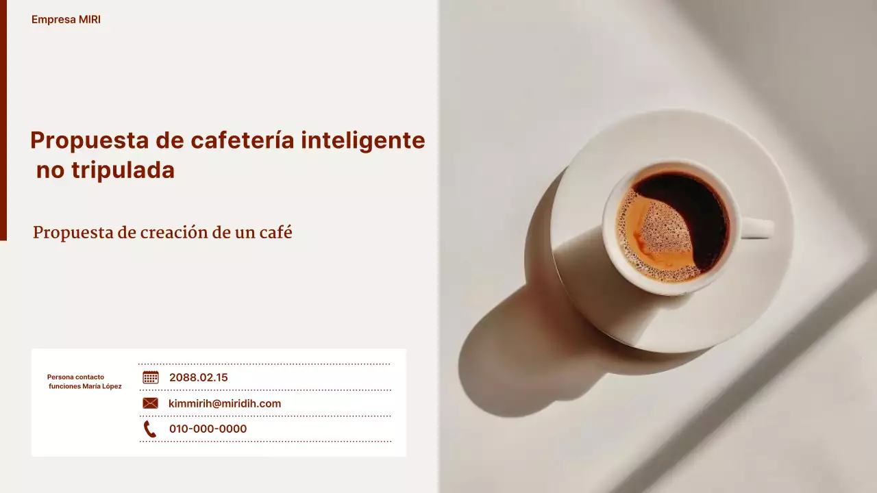 Propuesta de Cafetería Moderna Beige
