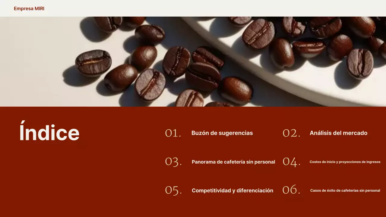 Propuesta de Cafetería Moderna Beige