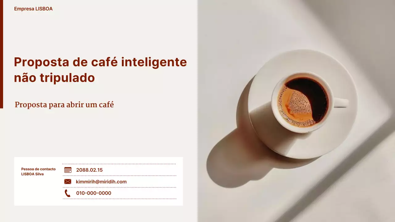 Proposta de Café Moderno Bege