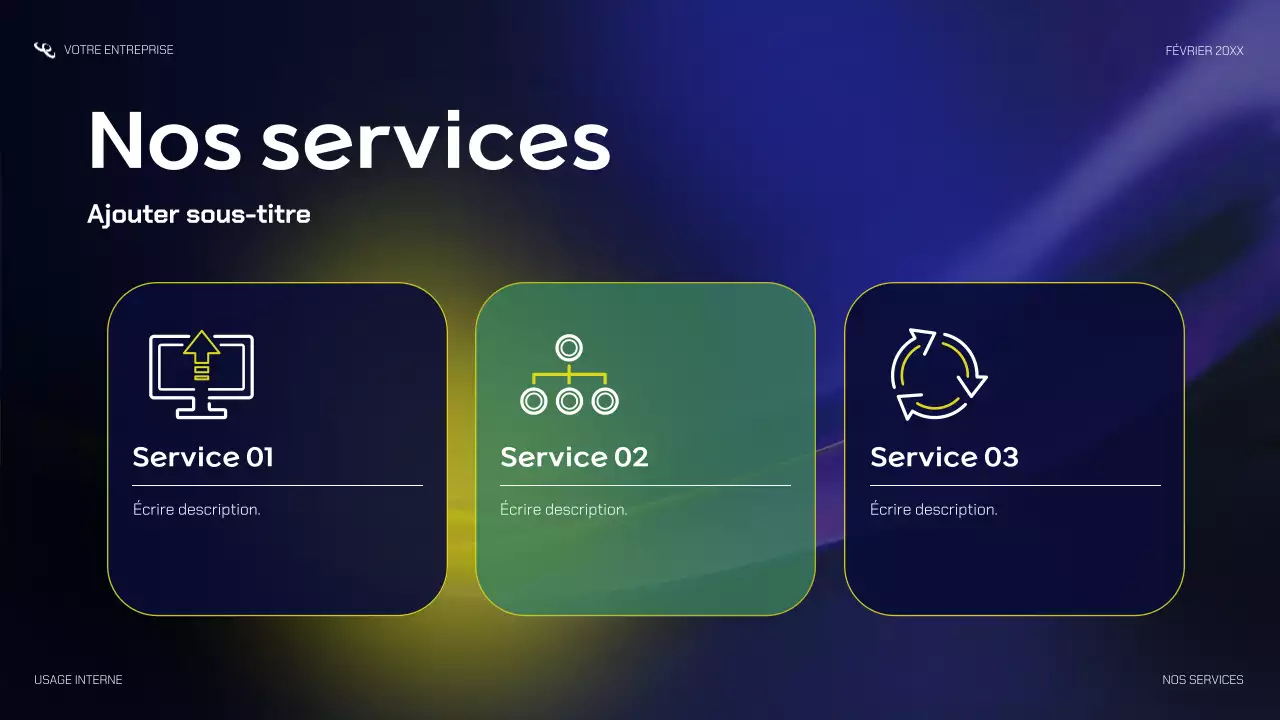 présentation de startup moderne de la marine