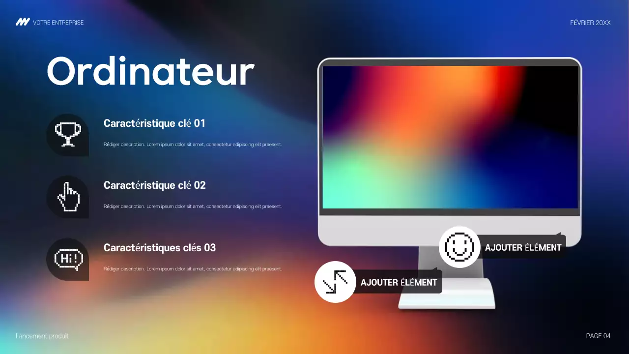 annonce de la technologie moderne arc-en-ciel