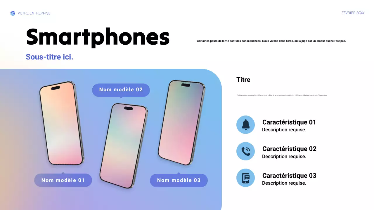 annonce de blue modern tech