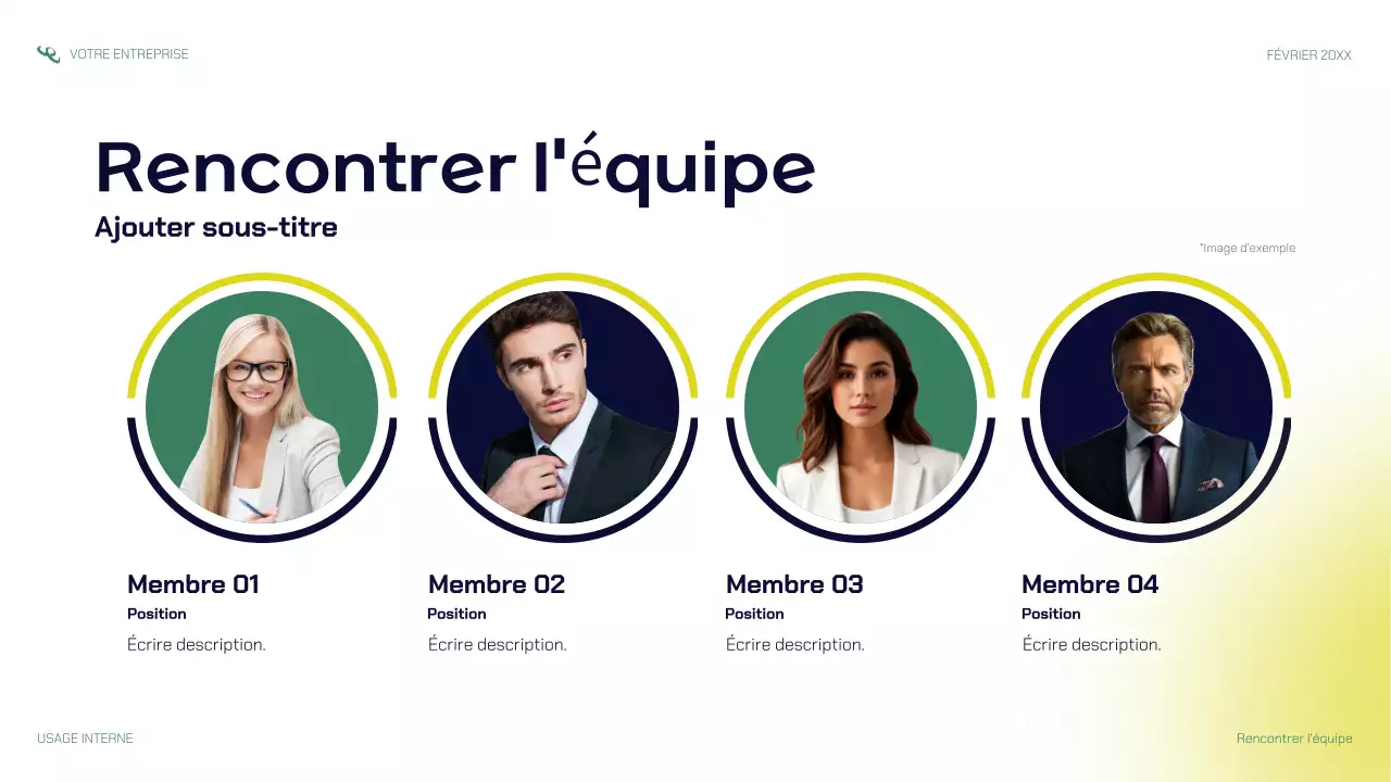 présentation de startup moderne de la marine