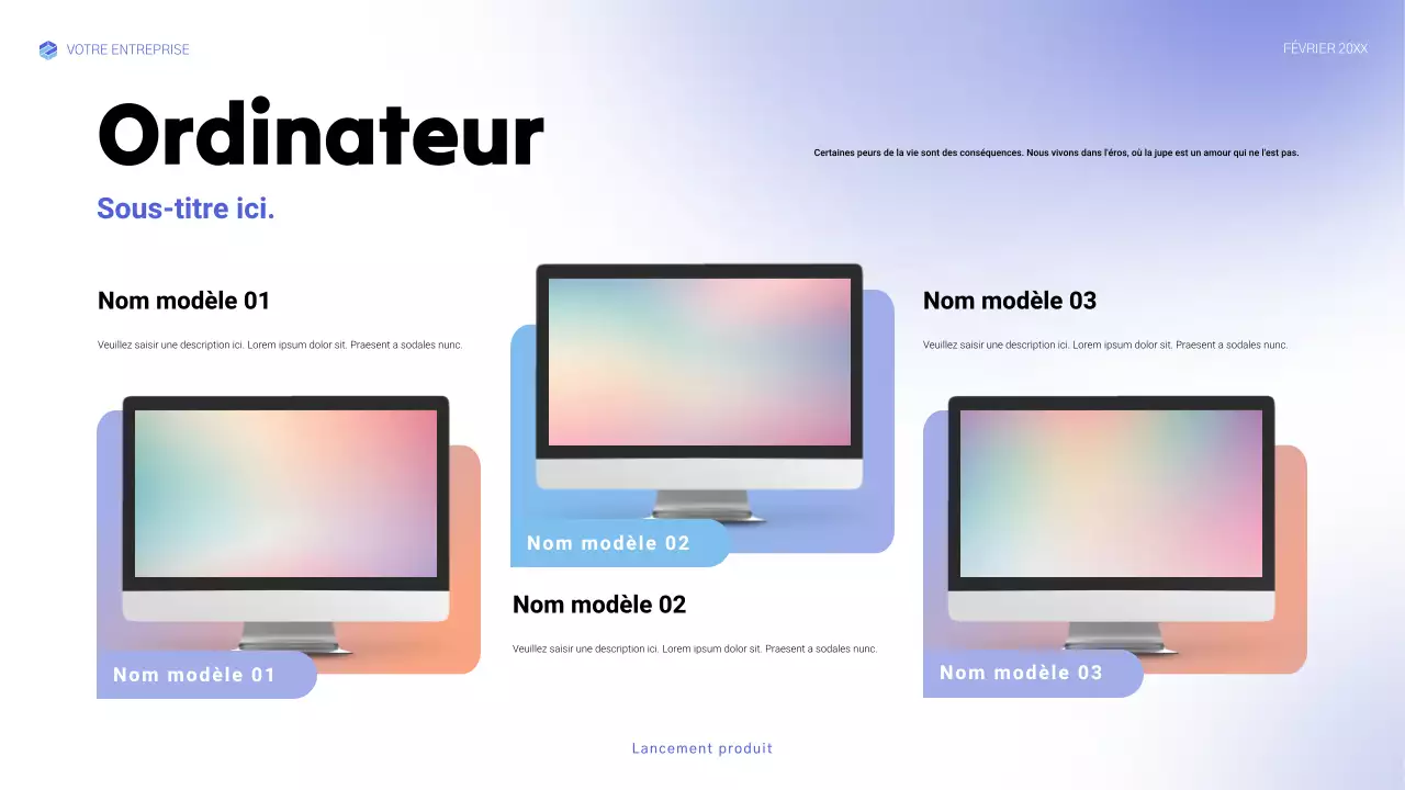 annonce de blue modern tech