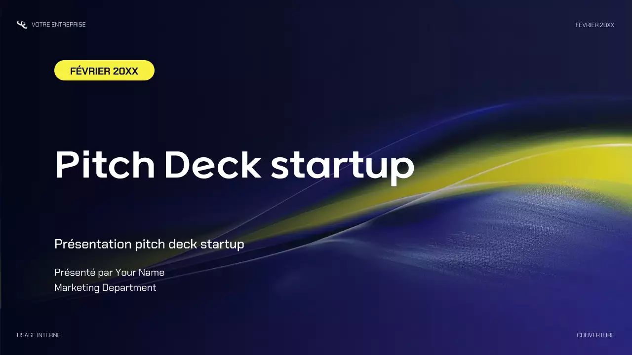 présentation de startup moderne de la marine