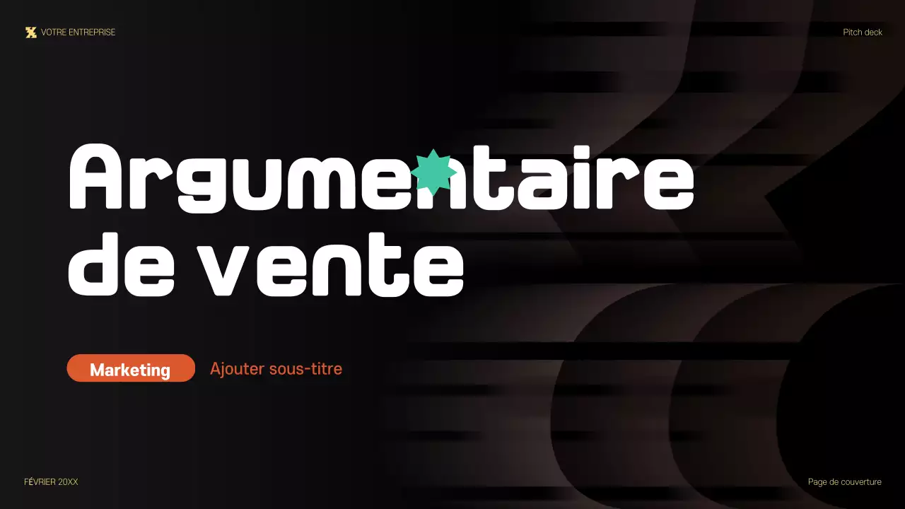 l'argumentaire de vente moderne et noir