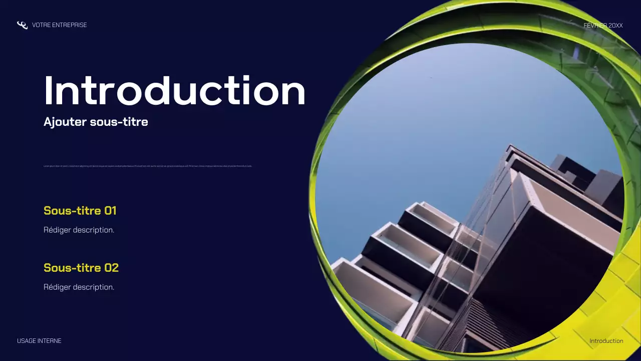 présentation de startup moderne de la marine