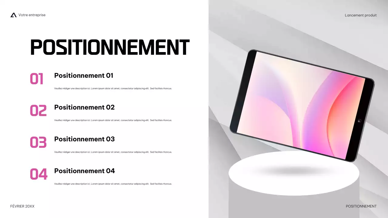 présentation moderne des produits dans la marine