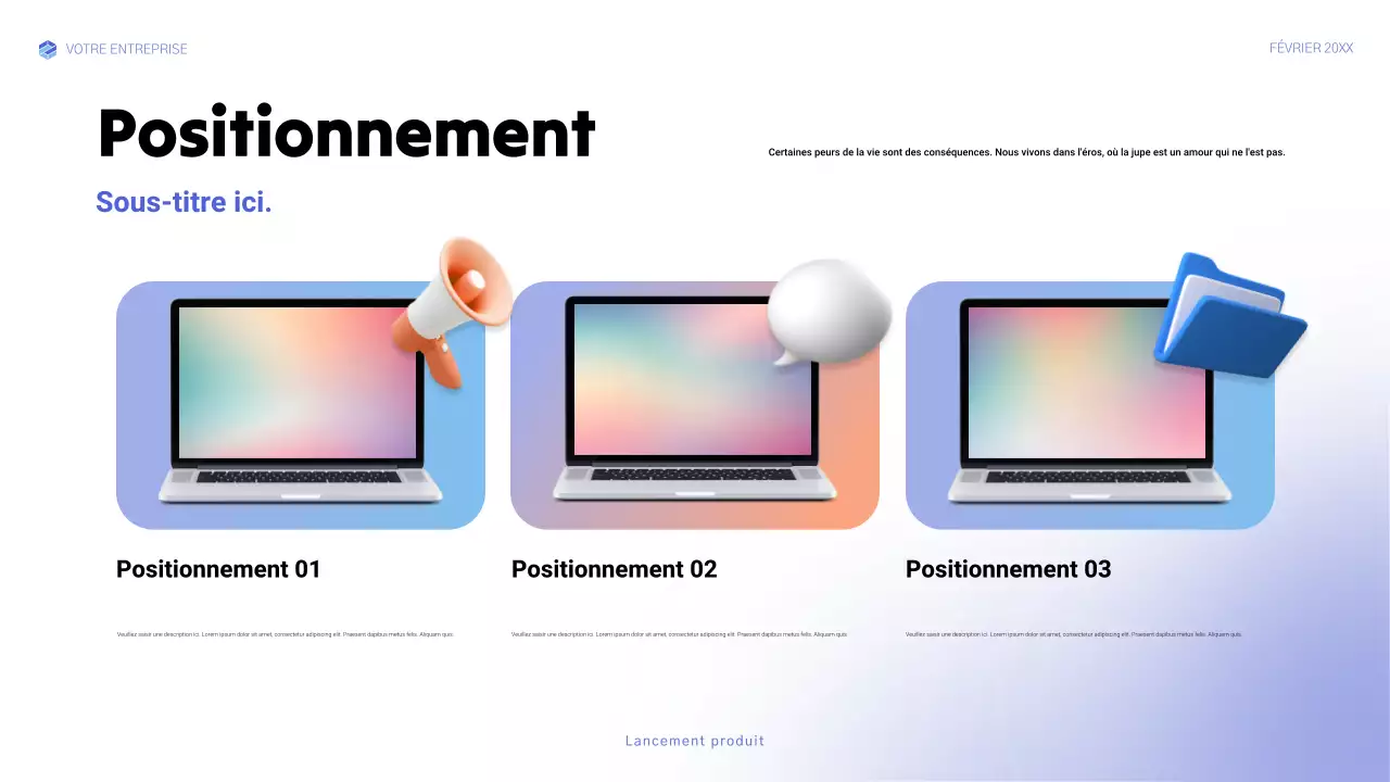 annonce de blue modern tech