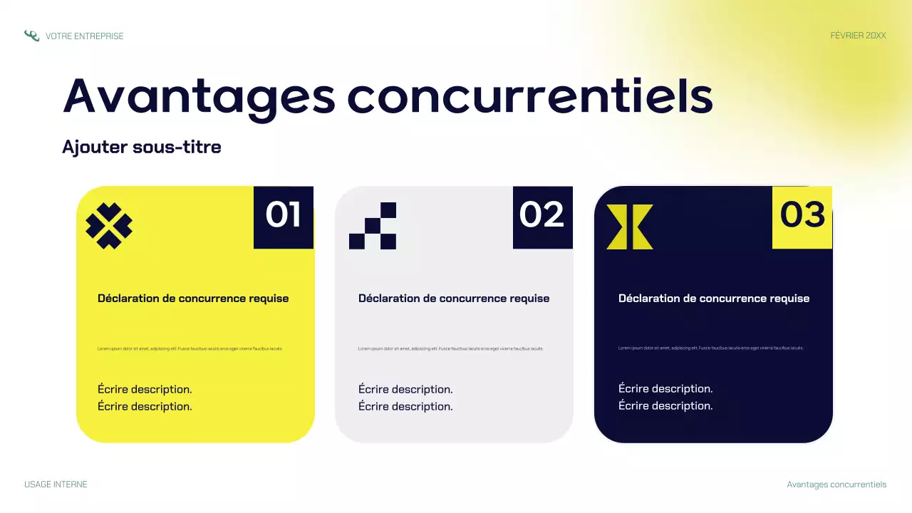 présentation de startup moderne de la marine