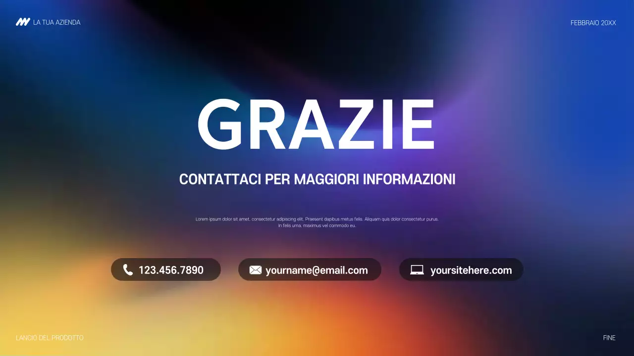 annuncio di rainbow modern tech