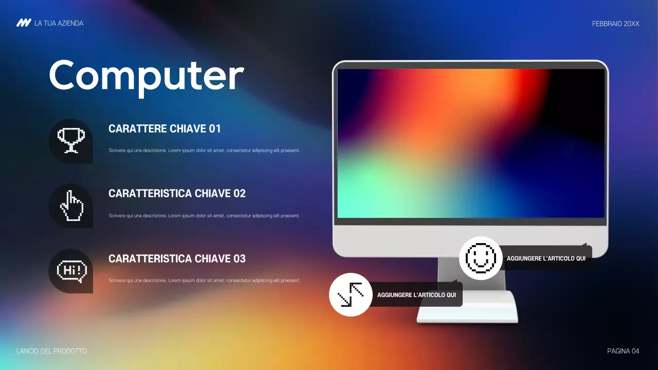 annuncio di rainbow modern tech