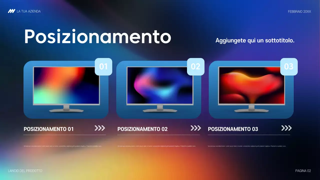annuncio di rainbow modern tech