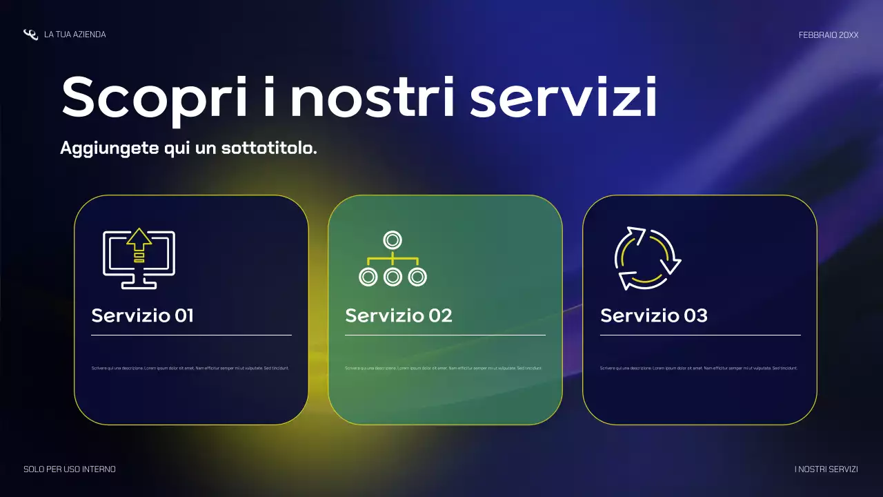 presentazione di una startup moderna della marina