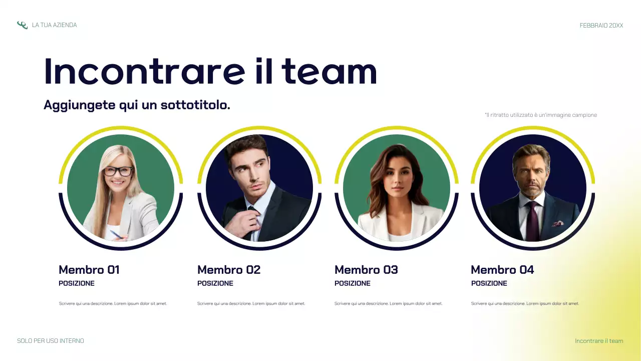 presentazione di una startup moderna della marina