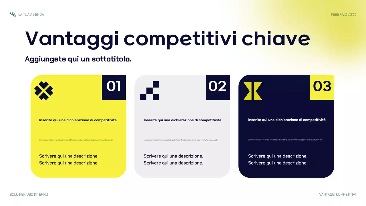 presentazione di una startup moderna della marina