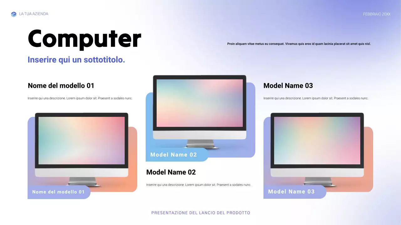 annuncio di blue modern tech