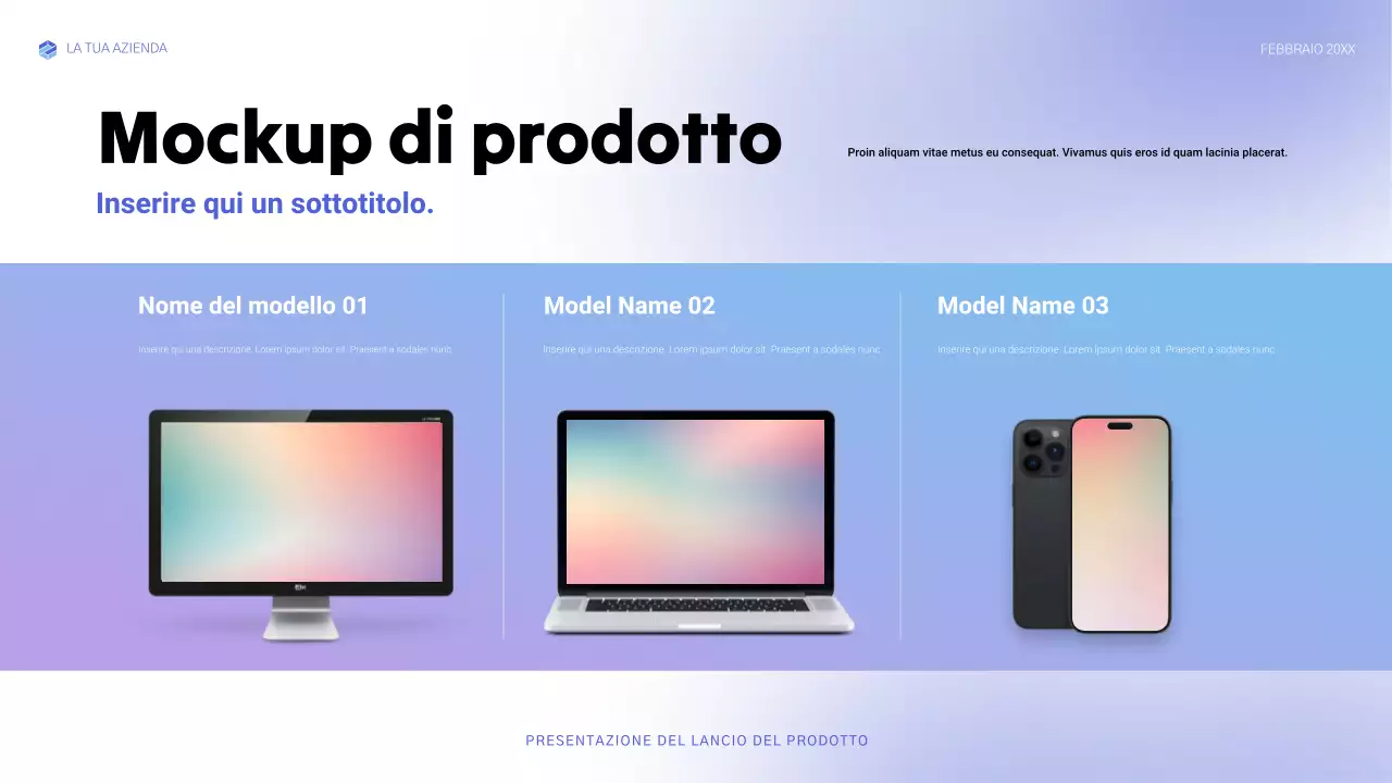 annuncio di blue modern tech