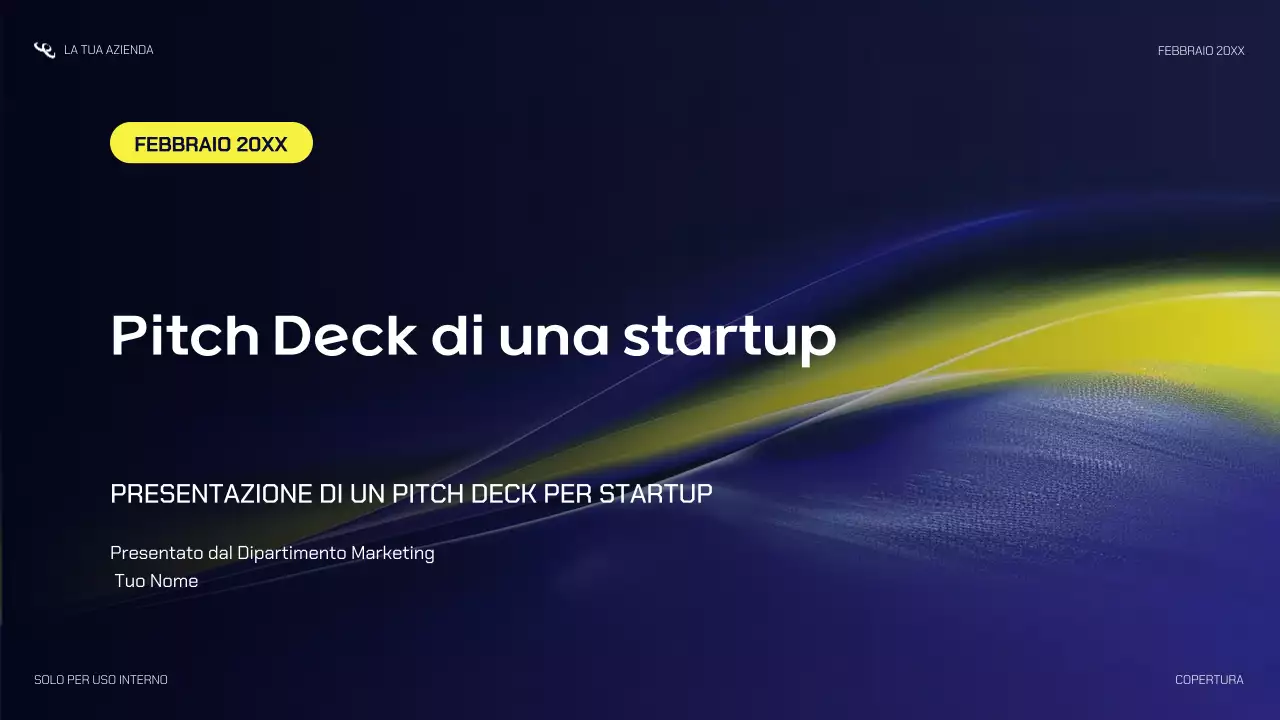 presentazione di una startup moderna della marina