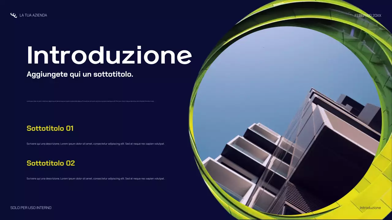 presentazione di una startup moderna della marina