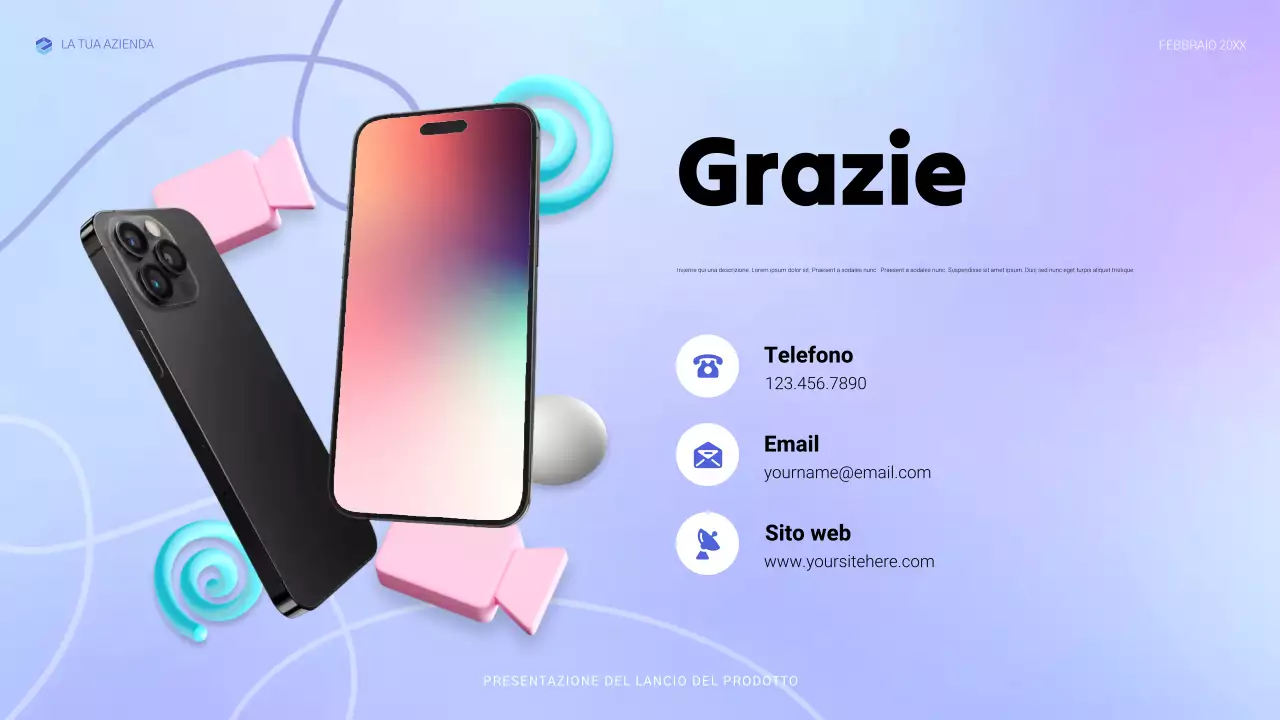 annuncio di blue modern tech