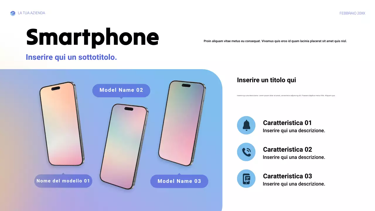 annuncio di blue modern tech